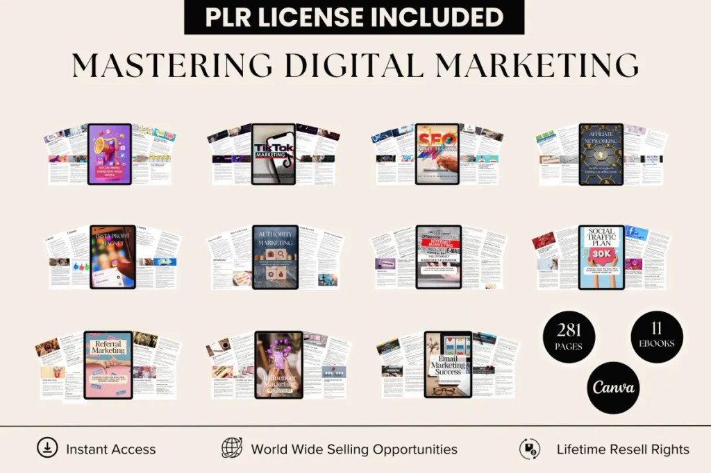 Master digital marketing today! Get the complete bundle to start an online business, grow your side hustle & generate revenue online fast.